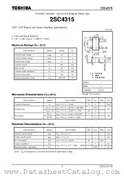 2SC4315 datasheet pdf TOSHIBA