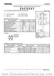 2SC5257 datasheet pdf TOSHIBA