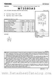 MT3S03AS datasheet pdf TOSHIBA