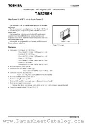 TA8266H datasheet pdf TOSHIBA