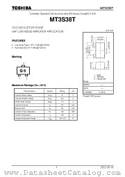 MT3S38T datasheet pdf TOSHIBA