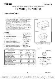 TC7S00FU datasheet pdf TOSHIBA