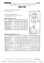 3SK195 datasheet pdf TOSHIBA