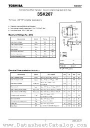 3SK207 datasheet pdf TOSHIBA