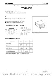 TG2006F datasheet pdf TOSHIBA