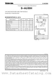 S-AU50H datasheet pdf TOSHIBA