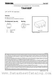 TA4100F datasheet pdf TOSHIBA