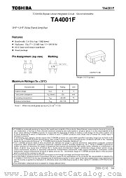 TA4001F datasheet pdf TOSHIBA