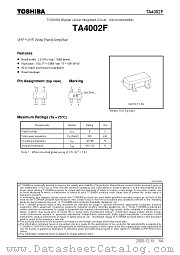 TA4002F datasheet pdf TOSHIBA