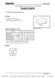 TA4012AFE datasheet pdf TOSHIBA