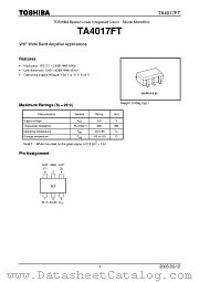 TA4017FT datasheet pdf TOSHIBA