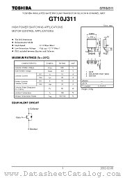 GT10J311 datasheet pdf TOSHIBA