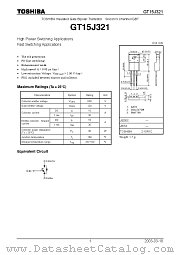 GT15J321 datasheet pdf TOSHIBA