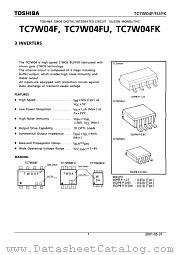 TC7W04F datasheet pdf TOSHIBA