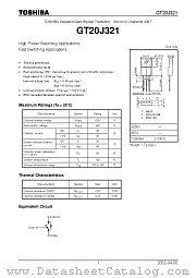 GT20J321 datasheet pdf TOSHIBA