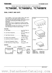 TC7W08FU datasheet pdf TOSHIBA