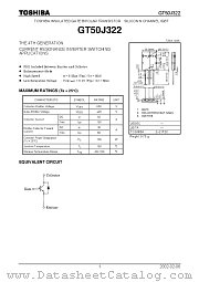 GT50J322 datasheet pdf TOSHIBA