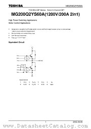 MG200Q2YS60A datasheet pdf TOSHIBA