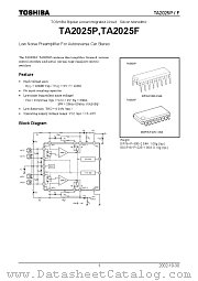 TA2025F datasheet pdf TOSHIBA