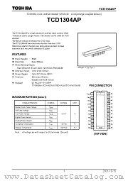 TCD1304AP datasheet pdf TOSHIBA