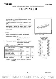 TCD1708D datasheet pdf TOSHIBA