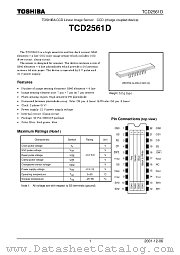 TCD2561D datasheet pdf TOSHIBA