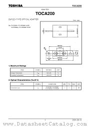 TOCA200 datasheet pdf TOSHIBA