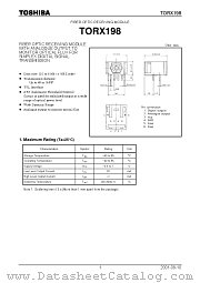 TORX198 datasheet pdf TOSHIBA