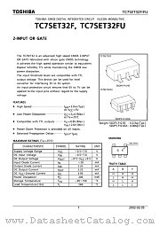 TC7SET32F datasheet pdf TOSHIBA