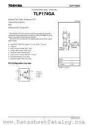 TLP174GA datasheet pdf TOSHIBA