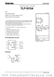 TLP197GA datasheet pdf TOSHIBA