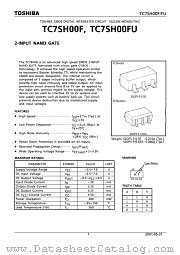 TC7SH00FU datasheet pdf TOSHIBA