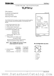 TLP741J datasheet pdf TOSHIBA