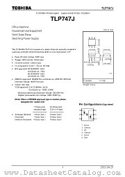 TLP747J datasheet pdf TOSHIBA