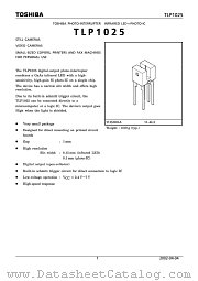 TLP1025 datasheet pdf TOSHIBA