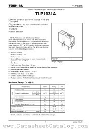 TLP1031A datasheet pdf TOSHIBA