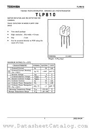 TLP810 datasheet pdf TOSHIBA