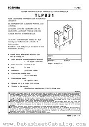 TLP831 datasheet pdf TOSHIBA