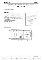 TA7510S datasheet pdf TOSHIBA