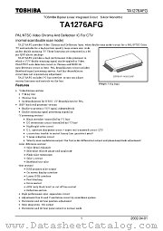 TA1276AFG datasheet pdf TOSHIBA