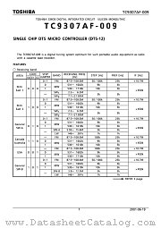 TC9307AF-009 datasheet pdf TOSHIBA