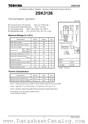 2SK3126 datasheet pdf TOSHIBA