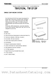 TB1212F datasheet pdf TOSHIBA