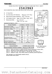 2SK2963 datasheet pdf TOSHIBA