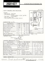 2SD1427 datasheet pdf TOSHIBA