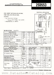 2SD553 datasheet pdf TOSHIBA