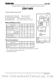 2SK1489 datasheet pdf TOSHIBA