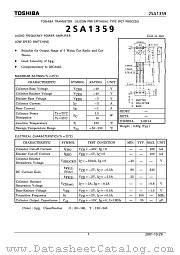 2SA1359 datasheet pdf TOSHIBA