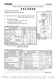 2SC3420 datasheet pdf TOSHIBA