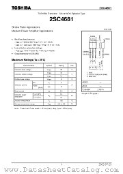 2SC4681 datasheet pdf TOSHIBA